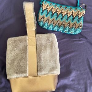 2 small purses one brand new